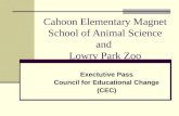 Cahoon Elementary Magnet School of Animal Science and Lowry Park Zoo Exectutive Pass Council for Educational Change (CEC)