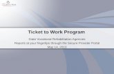 Ticket to Work Program State Vocational Rehabilitation Agencies Reports at your fingertips through the Secure Provider Portal May 14, 2013.