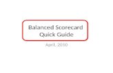 Balanced Scorecard Quick Guide April, 2010. Basics & Best Practices Terminologies Balanced Scorecard Quick Guide.