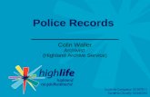 Police Records Colin Waller Archivist (Highland Archive Service)