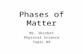 Phases of Matter Mr. Skirbst Physical Science Topic 09.