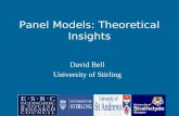 1 David Bell University of Stirling Panel Models: Theoretical Insights.