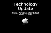 Technology Update Grande Park Elementary School March 11, 2013.