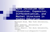 More Inclusion than Diversion: Expansion, Differentiation, and Market Structure in Higher Education Richard Arum, New York University, USA Adam Gamoran,