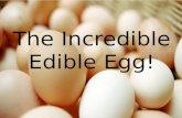 The Incredible Edible Egg! The Purpose of the EGG In recipes, eggs are used to: Bind ingredients together. Thicken. Add lightness. What types of foods.