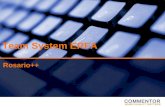 Team System ERFA Rosario++. Rosario ++ Agenda: Rosario (Process/Work Items) •VSTS Process for Agile Software dev. 1.0 –SCRUM elementer –Project Management.