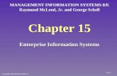 Chapter 15 Enterprise Information Systems MANAGEMENT INFORMATION SYSTEMS 8/E Raymond McLeod, Jr. and George Schell Copyright 2001 Prentice-Hall, Inc. 15-1.