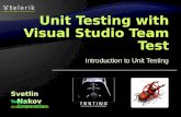 Introduction to Unit Testing Svetlin Nakov Telerik Corporation .