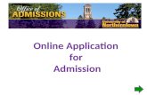 Online Application for Admission. Access the Online Application:  Click the Apply Now button.