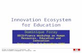 Collège du Management de la Technologie – CDM Chaire en Economie et Management de l'Innovation – CEMI Innovation Ecosystem for Education Dominique Foray.