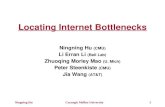 Ningning HuCarnegie Mellon University1 Locating Internet Bottlenecks Ningning Hu (CMU) Li Erran Li (Bell Lab) Zhuoqing Morley Mao (U. Mich) Peter Steenkiste.