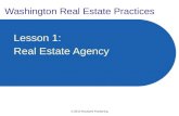 Washington Real Estate Practices Lesson 1: Real Estate Agency © 2013 Rockwell Publishing.