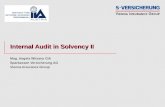 Internal Audit in Solvency II Mag. Angela Witzany CIA Sparkassen Versicherung AG Vienna Insurance Group.