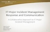 IT Major Incident Management Response and Communication A Collaborative Approach to IT Major Incident Management 1 Nancy Proctor Chris Wright Kevin Chenoweth.