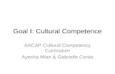 Goal I: Cultural Competence AACAP Cultural Competency Curriculum Ayesha Mian & Gabrielle Cerda.