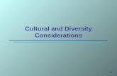 1 Cultural and Diversity Considerations. Learning Objectives After this session, participants will be able to: 1.Define cultural competency 2.State the.