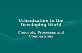 Urbanization in the Developing World Concepts, Processes and Comparisons.