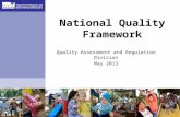 National Quality Framework Quality Assessment and Regulation Division May 2013.