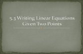 When we are given two points, we can use the slope formula to find the slope of the line between them. Example: You are given the points (4, 7) and (2,