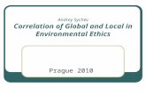 Andrey Sychev Correlation of Global and Local in Environmental Ethics Prague 2010.