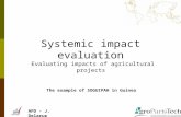 Systemic impact evaluation Evaluating impacts of agricultural projects The example of SOGUIPAH in Guinea AFD - J. Delarue.