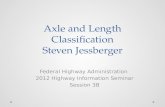 Axle and Length Classification Steven Jessberger Federal Highway Administration 2012 Highway Information Seminar Session 3B.