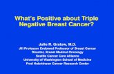 What’s Positive about Triple Negative Breast Cancer? Julie R. Gralow, M.D. Jill Professor Endowed Professor of Breast Cancer Director, Breast Medical Oncology.