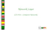Network Layer CS 3516 – Computer Networks. Chapter 4: Network Layer Chapter goals: Understand principles behind network layer services: –network layer.