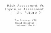 Risk Assessment Vs Exposure Assessment - the Future ? Tom Germann, CIH Naval Hospital, Jacksonville FL.