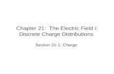Chapter 21: The Electric Field I: Discrete Charge Distributions Section 21-1: Charge.