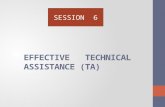 EFFECTIVE TECHNICAL ASSISTANCE (TA) SESSION 6. OBJECTIVES Differentiate the form of delivering technical assistance by the RO and DO before and what is.