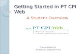 Getting Started in PT CPI Web A Student Overview Presentation by Academic Software Plus.