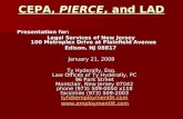 CEPA, PIERCE, and LAD Presentation for: Legal Services of New Jersey 100 Metroplex Drive at Plainfield Avenue Legal Services of New Jersey 100 Metroplex.