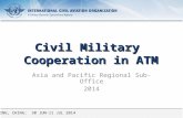 25 August 2014Page 1 Civil Military Cooperation in ATM Asia and Pacific Regional Sub-Office 2014 BEIJING, CHINA; 30 JUN-11 JUL 2014.