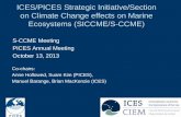 1 ICES/PICES Strategic Initiative/Section on Climate Change effects on Marine Ecosystems (SICCME/S-CCME) S-CCME Meeting PICES Annual Meeting October 13,
