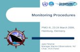Julie Fletcher Manager Marine Observations, NZ Chair, VOS Panel PMO-III, 23-24 March 2006, Hamburg, Germany. Monitoring Procedures.