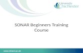 Www.chiuni.ac.uk SONAR Beginners Training Course.