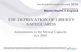 THE DEPRIVATION OF LIBERTY SAFEGUARDS Amendments to the Mental Capacity Act 2005.