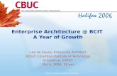 © British Columbia Institute of Technology Enterprise Architecture @ BCIT A Year of Growth Leo de Sousa, Enterprise Architect British Columbia Institute.