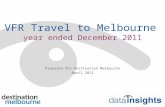 VFR Travel to Melbourne year ended December 2011 Prepared for Destination Melbourne April 2012.