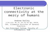 Electronic connectivity at the mercy of humans Andrew Dalley D Pub Hlth, MB, BS, Adv Dip Bus Mgt, DRACOG CEO, Illawarra Division of General Practice, Hon.
