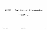 CE203 - Application Programming Autumn 2013CE203 Part 21 Part 2.
