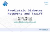 Paediatric Diabetes Networks and Tariff Trudi Akroyd NHS Diabetes  .
