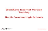 WorkKeys Internet Version Training North Carolina High Schools.