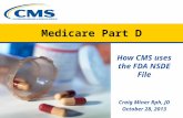 Medicare Part D How CMS uses the FDA NSDE File Craig Miner Rph, JD October 28, 2013.