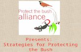Presents: Strategies for Protecting the Bush. Australia is one of the six most biodiverse countries in the world. More than 80% of our mammals, reptiles.