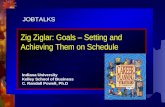 JOBTALKS Zig Ziglar: Goals – Setting and Achieving Them on Schedule Indiana University Kelley School of Business C. Randall Powell, Ph.D.