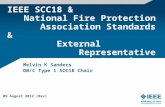 IEEE SCC18 & National Fire Protection Association Standards & External Representative Overview Melvin K Sanders OB/C Type 1 SCC18 Chair 09 August 2012.