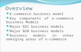 Overview E-commerce business model Key components of e-commerce business Models Major B2C business models Major B2B business models Business models in