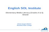 1 English SOL Institute Elementary Media Literacy (Grades 4 & 5) Strand English SOL Institute Elementary Media Literacy (Grades 4 & 5) Strand Shelia Sargent-Martin.